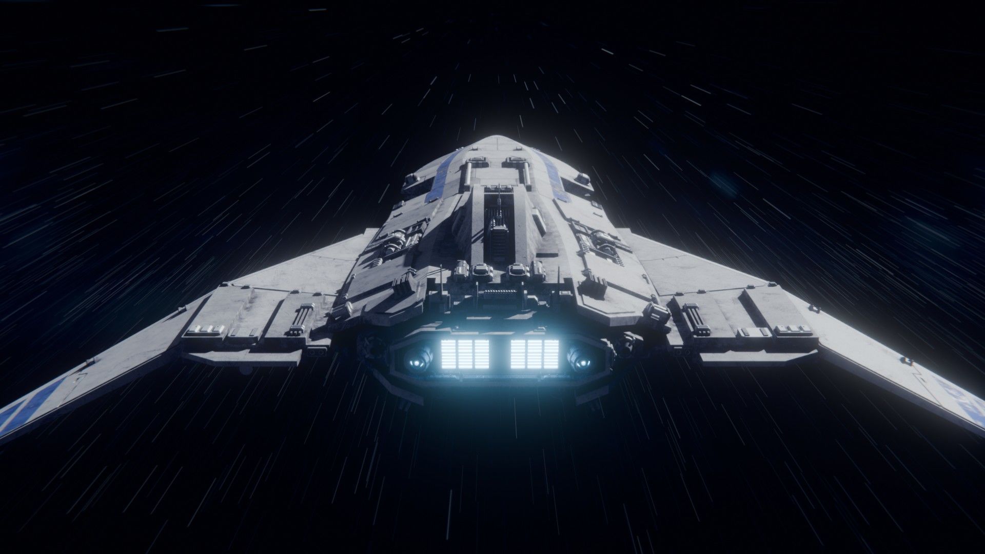 High-Detail Sci-Fi Starfighter 3D model_1