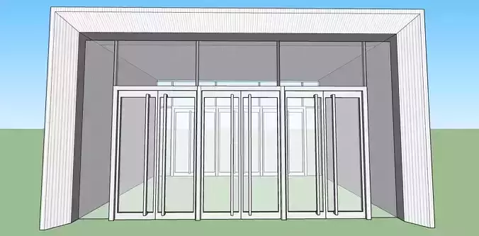 entrance glass sketchup model