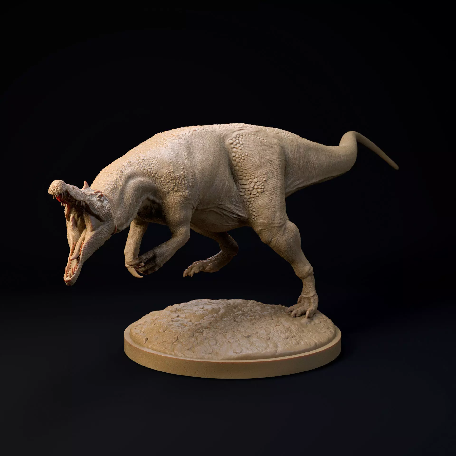 Baryonix running 32mm scale - pre-supported dinosaur companion 3D print model_0