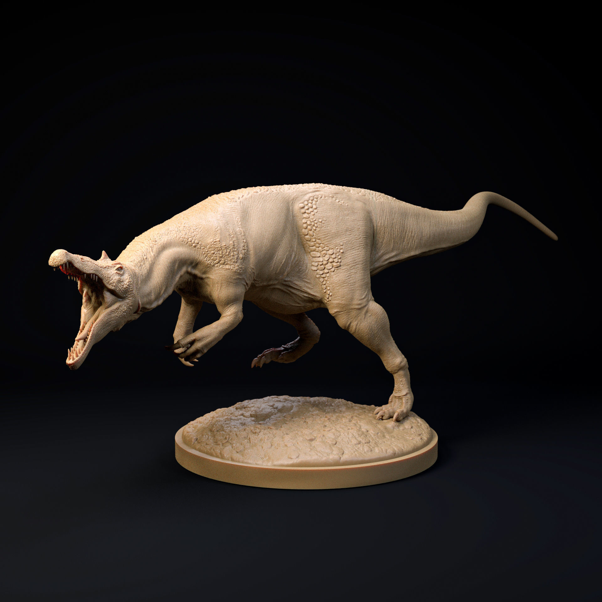 Baryonix running 32mm scale - pre-supported dinosaur companion 3D print model_1