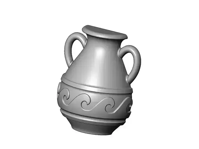 Half wave pattern strip urn shaped wall shelf bracket and corbel