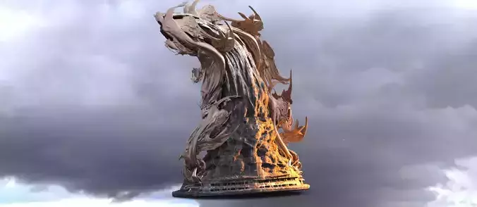 Dantes Ghost stone great archways Dark 3D model