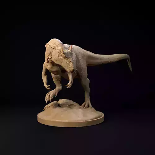 Allosaurus running 32mm scale - pre-supported dinosaur