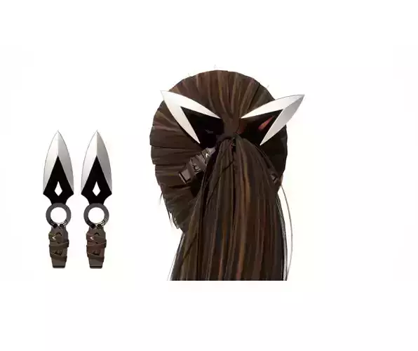 VALORANT JET ULT KNIFE HAIRPIN 3D model