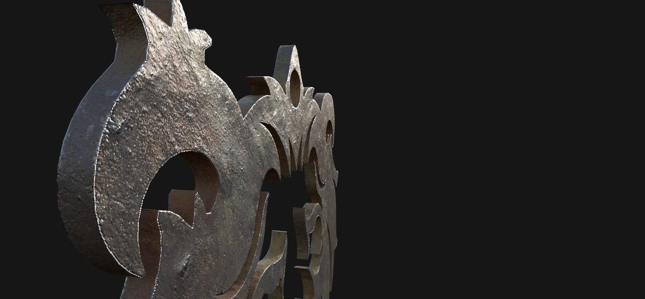 lion pendant  3D print model Low-poly 3D model_3