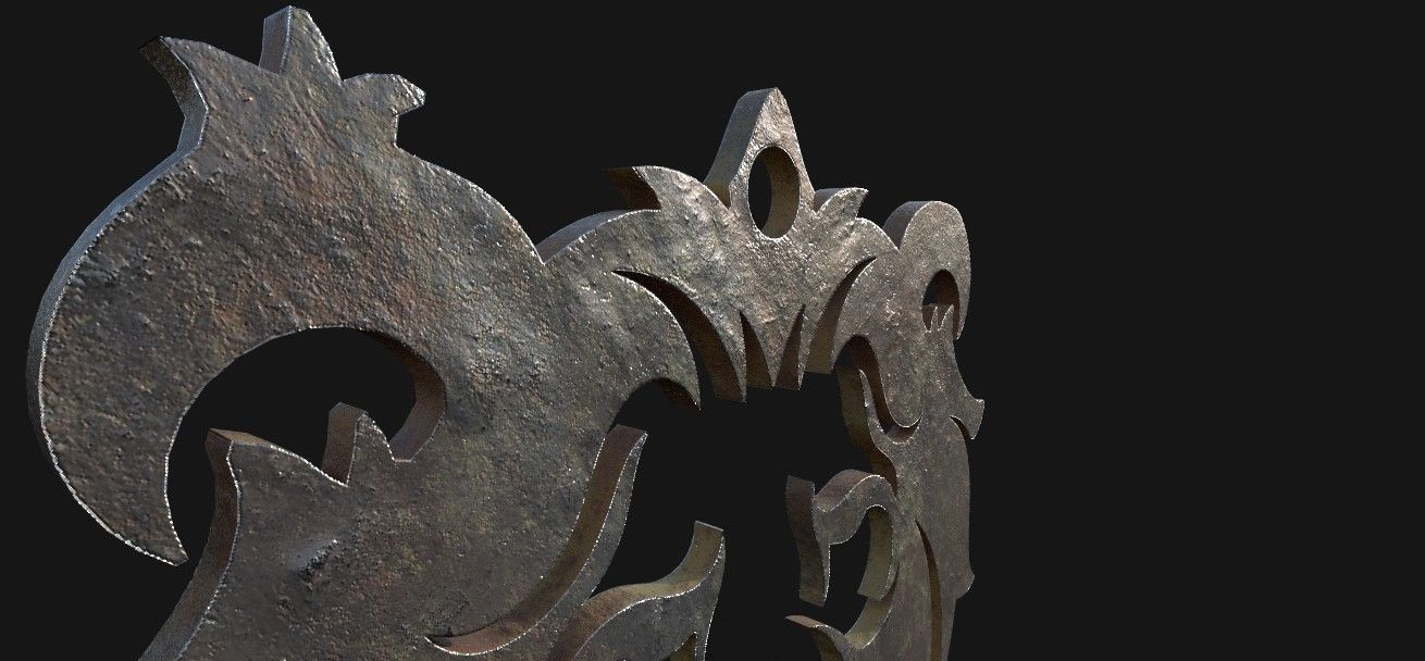 lion pendant  3D print model Low-poly 3D model_9