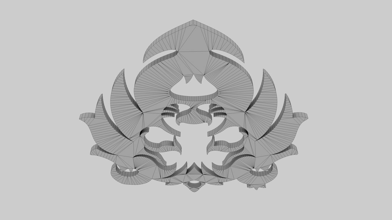 lion pendant  3D print model Low-poly 3D model_23