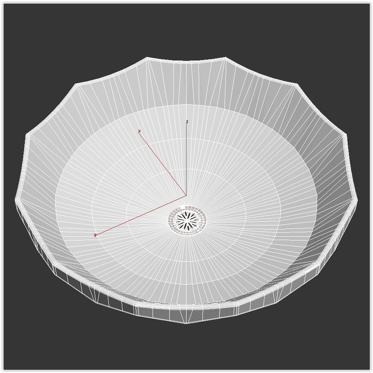 Kohler Briolette round vessel glass bathroom sink 3D model_6