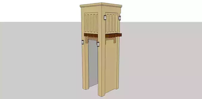 Security tower 3d model