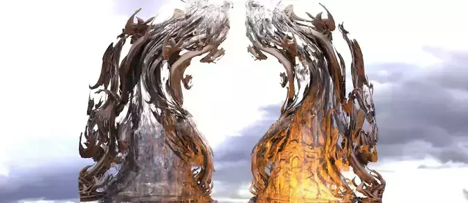 Dantes Raised holy statue 