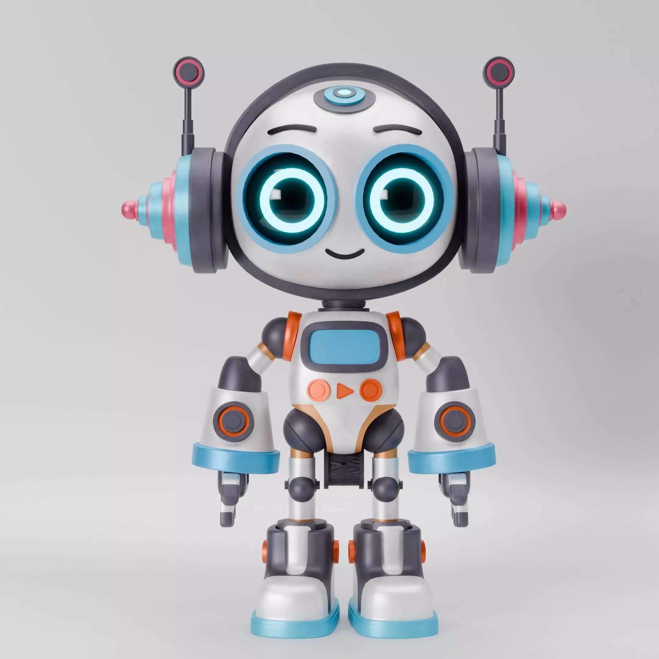 3D Robot - Fully Rigged and Textured 3D model_0