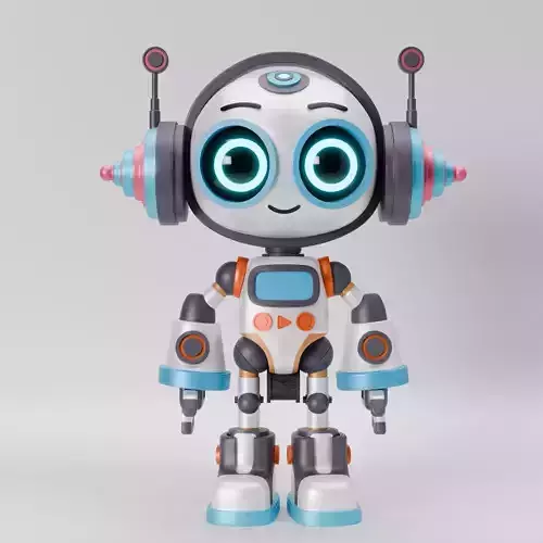 3D Robot - Fully Rigged and Textured 3D model