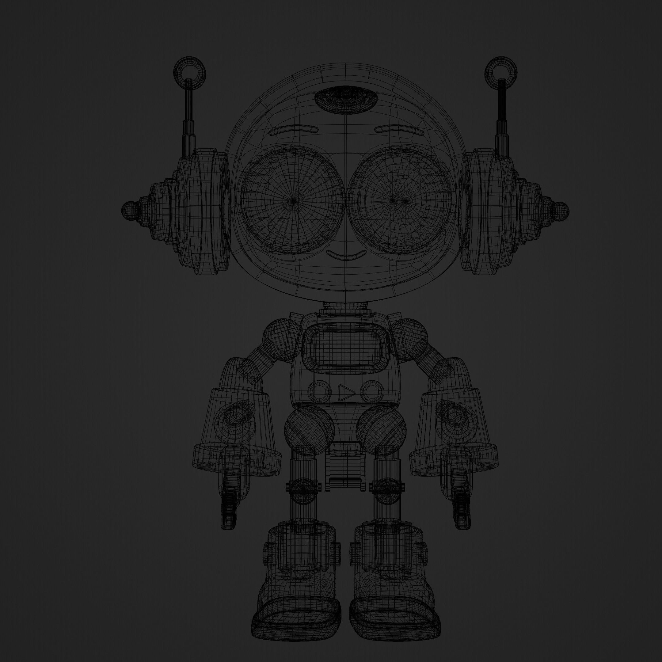 3D Robot - Fully Rigged and Textured 3D model_6