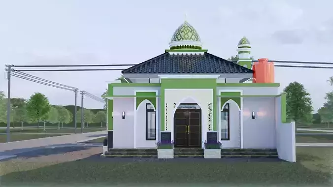 Architecture Modern Minimalist Mosque Mushola Room Prayer 