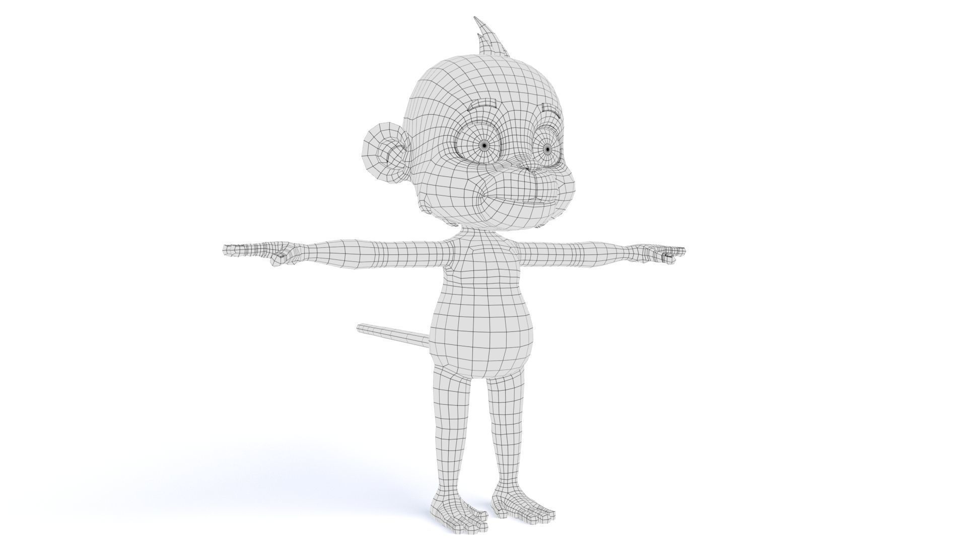 Cartoon Monkey 02 Low-poly 3D model_12