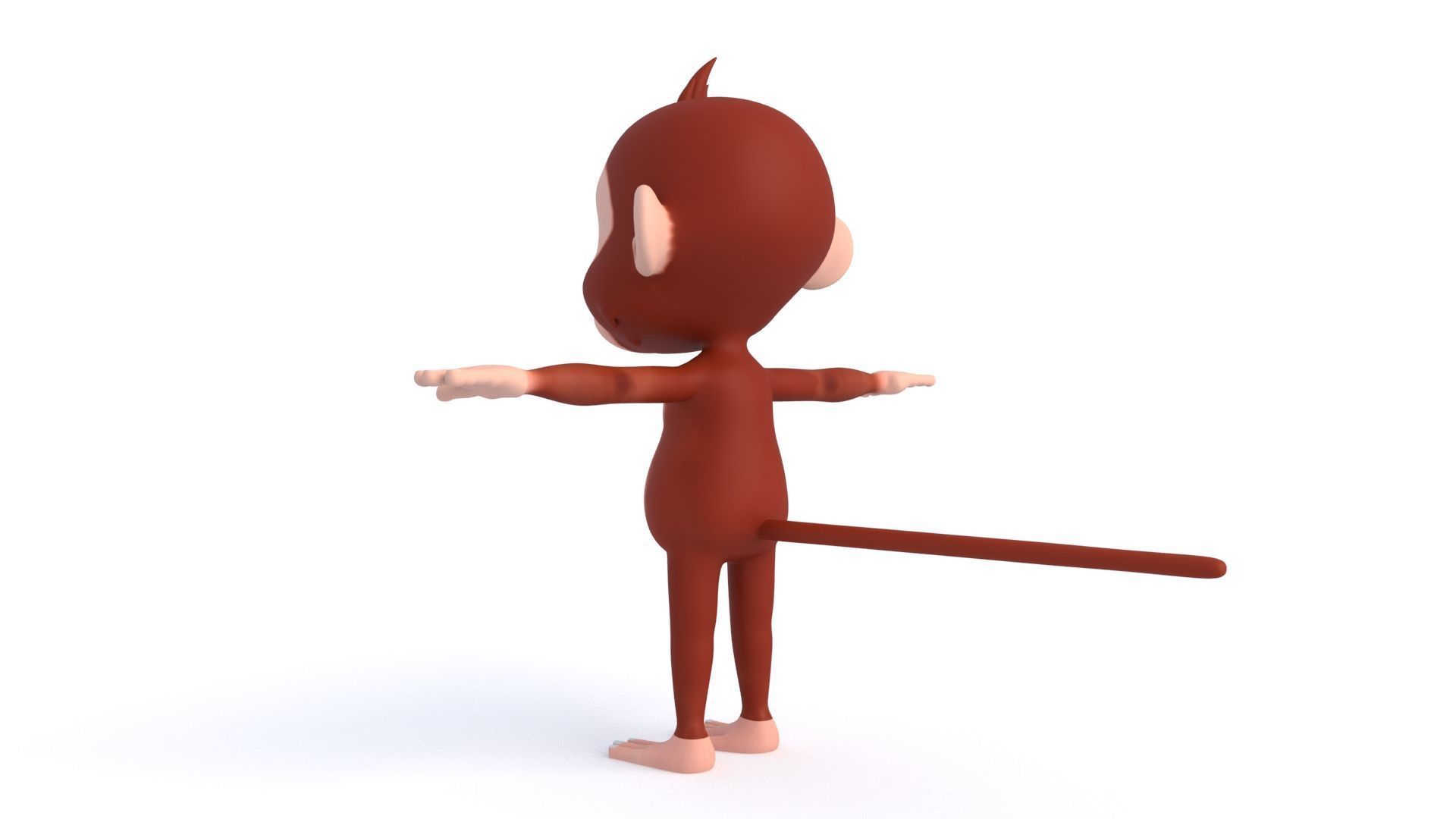 Cartoon Monkey 02 Low-poly 3D model_6