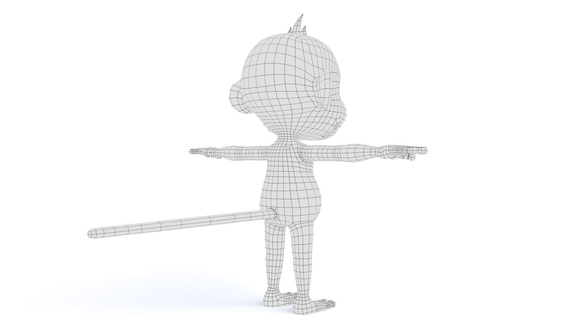 Cartoon Monkey 02 Low-poly 3D model_13