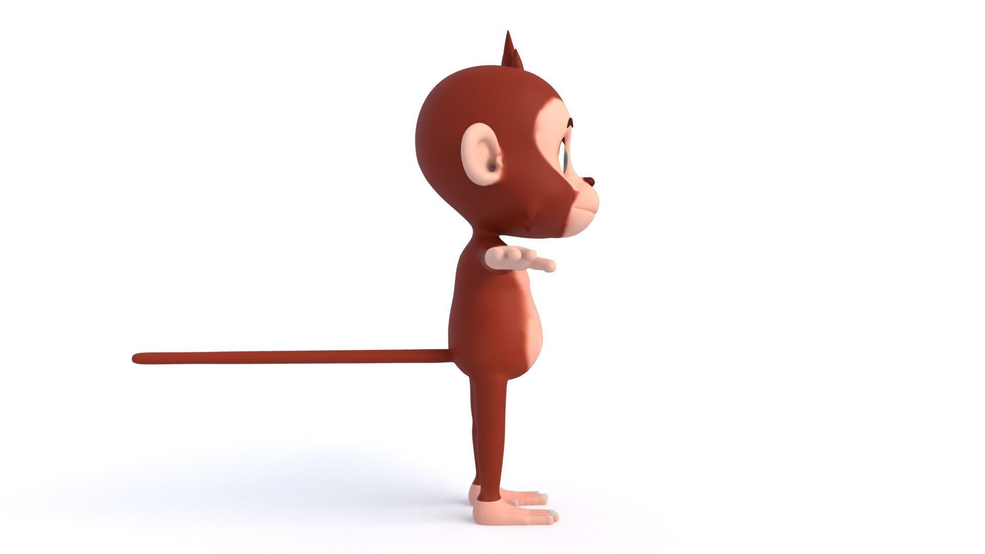 Cartoon Monkey 02 Low-poly 3D model_8