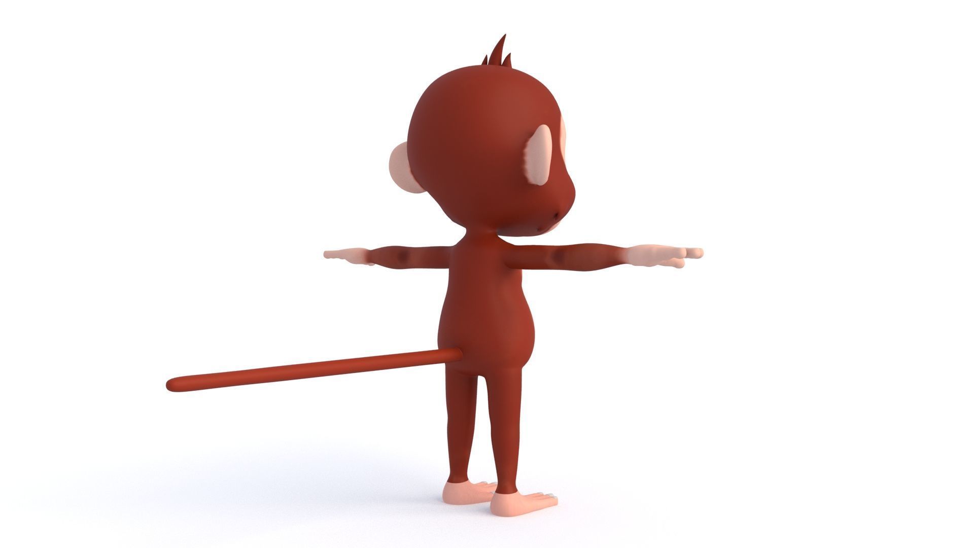 Cartoon Monkey 02 Low-poly 3D model_4