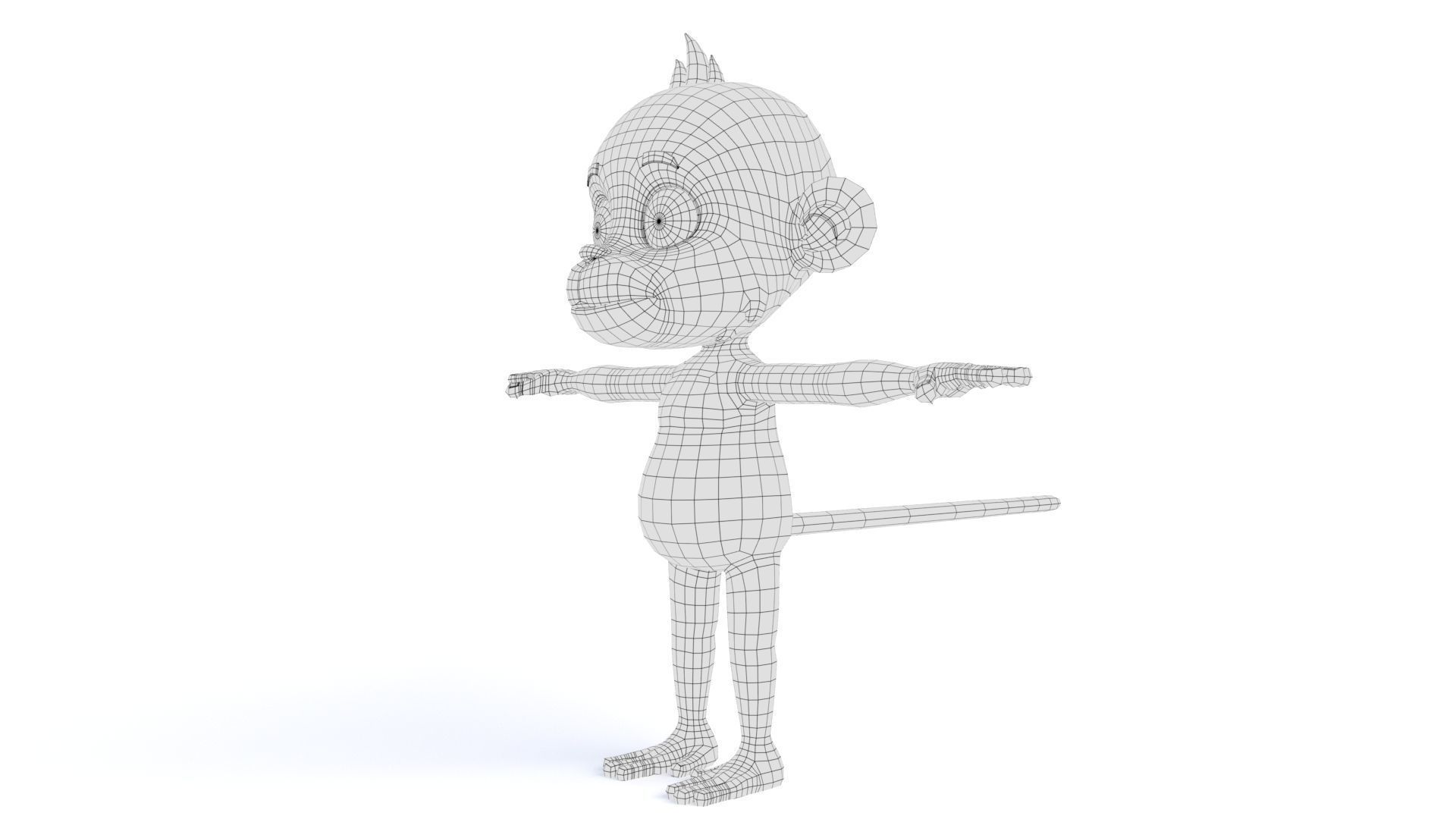 Cartoon Monkey 02 Low-poly 3D model_22