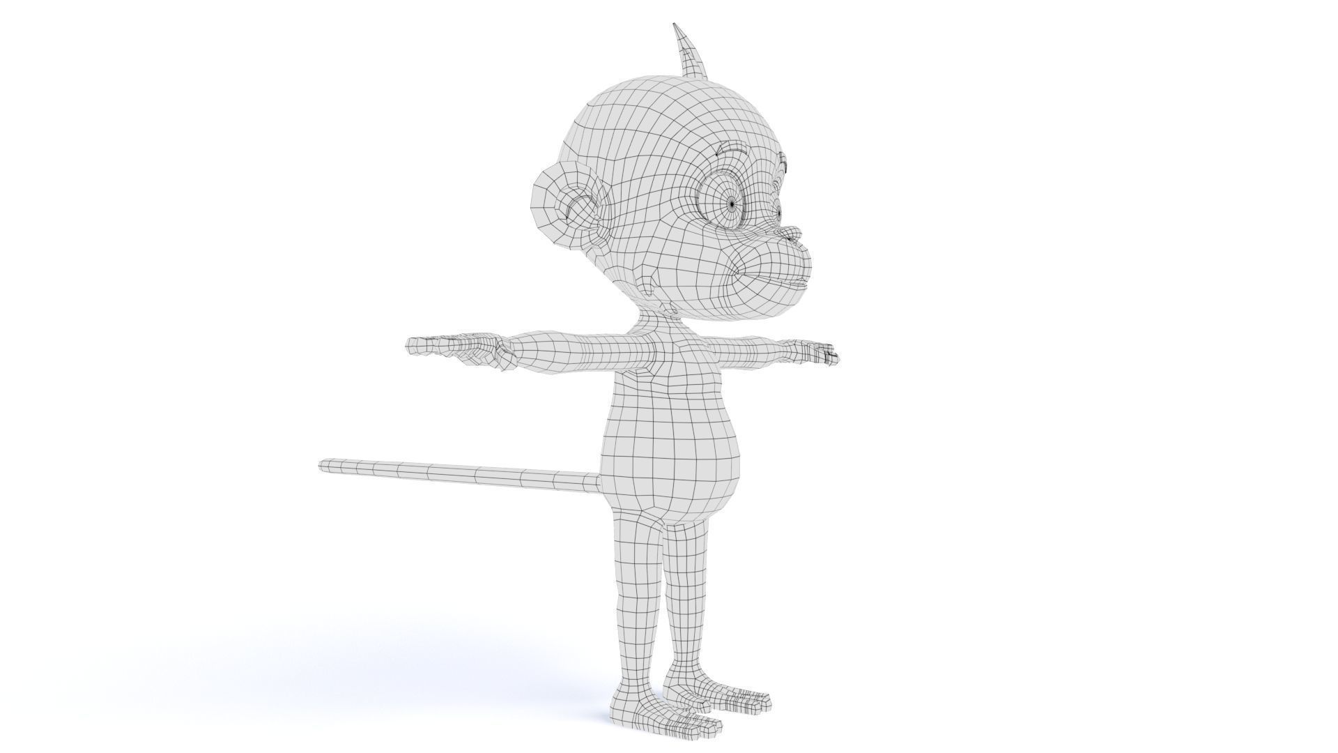 Cartoon Monkey 02 Low-poly 3D model_15
