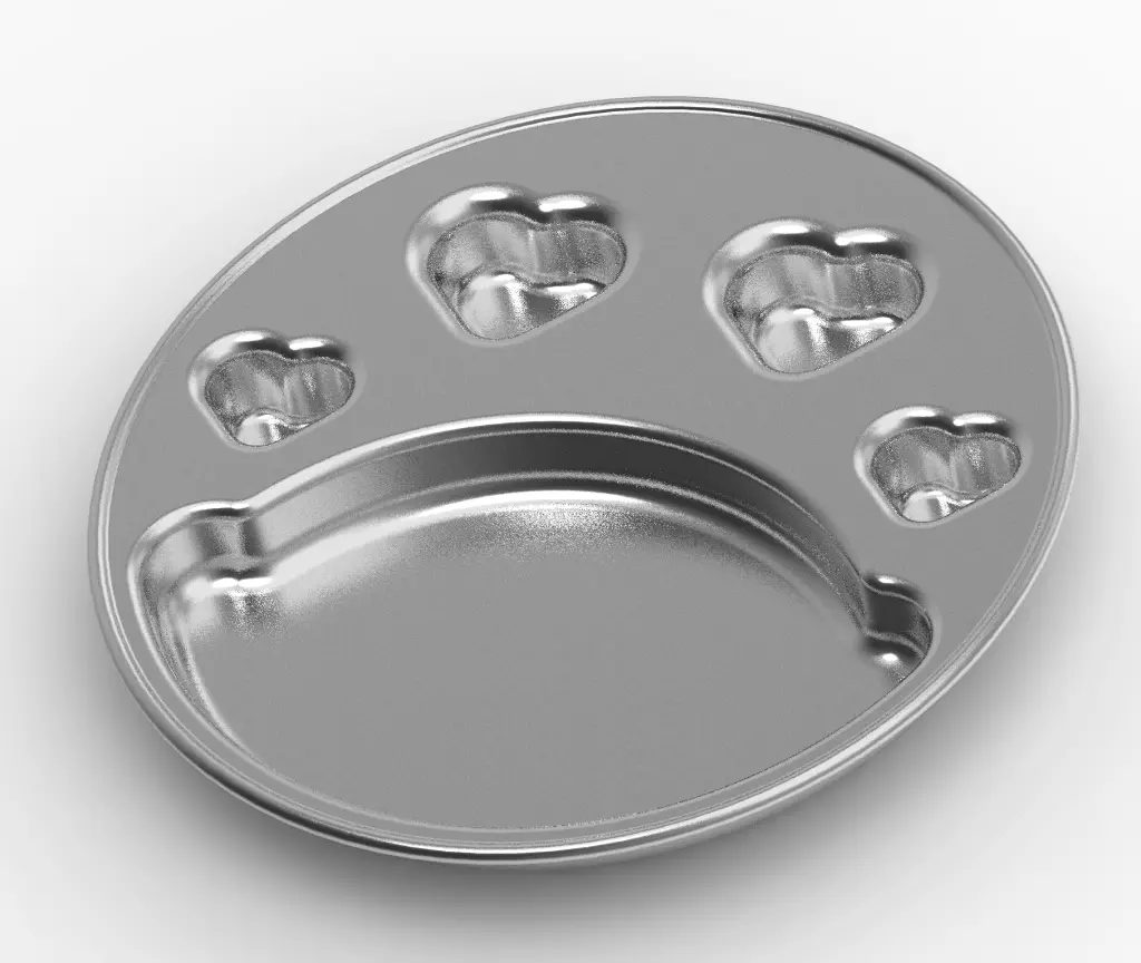 Stylish Heart Dinner Plate 3D print model_0