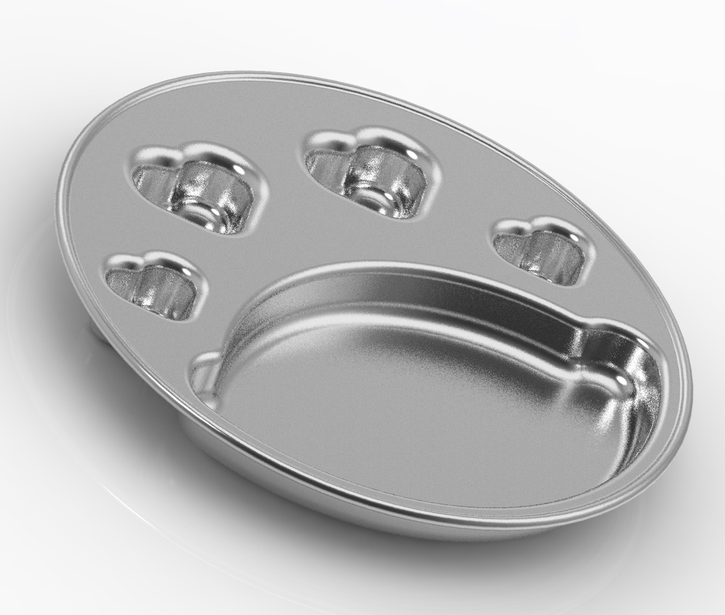 Stylish Heart Dinner Plate 3D print model_1