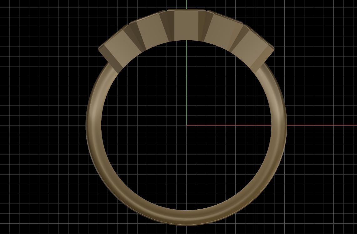 Emerald cut bezel ring N2 3D print model_18