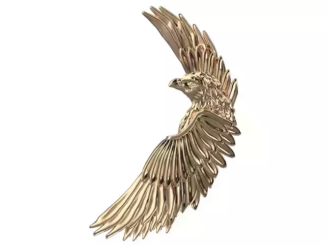 Regal Eagle Brooch 3D print model Regal Eagle Brooch 3D print model