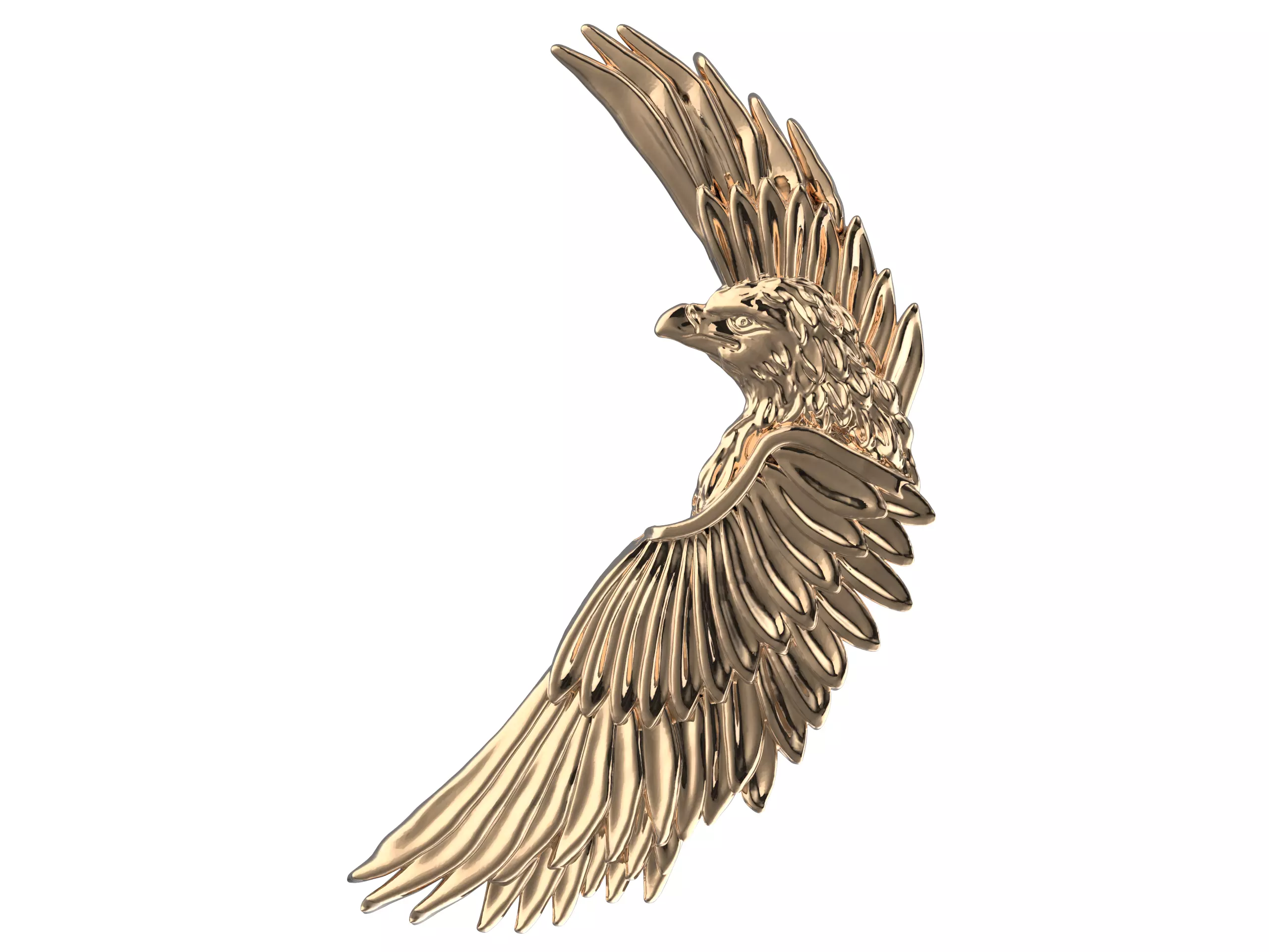 Regal Eagle Brooch 3D print model_0