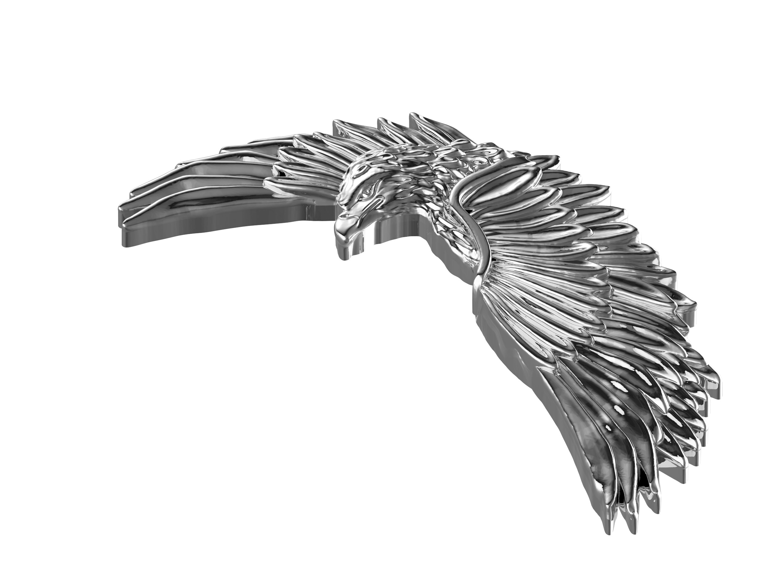 Regal Eagle Brooch 3D print model_6