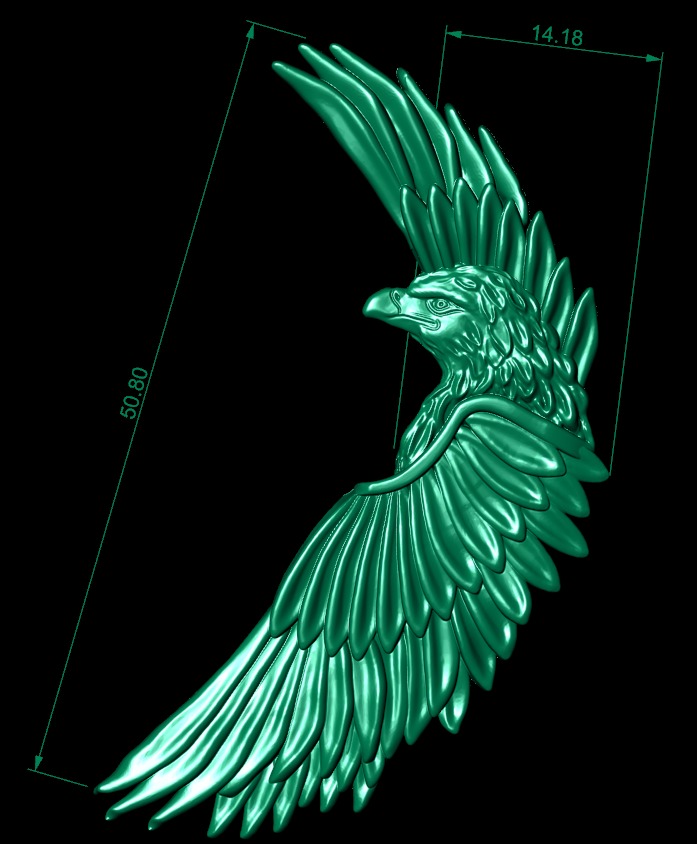 Regal Eagle Brooch 3D print model_9