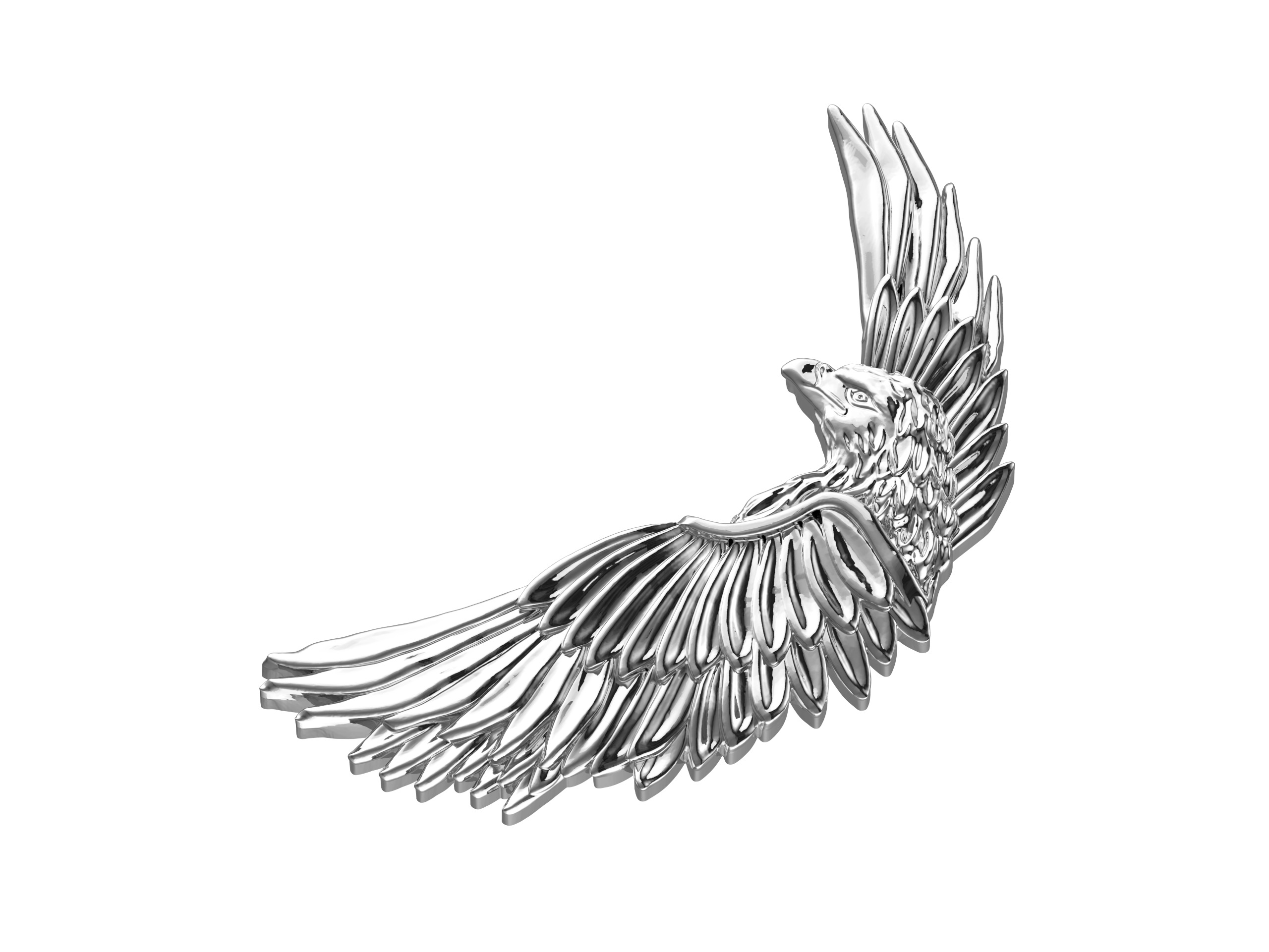 Regal Eagle Brooch 3D print model_5