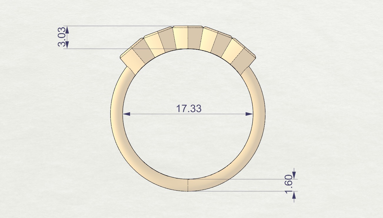 Marquise cut bezel ring N4 3D print model_3