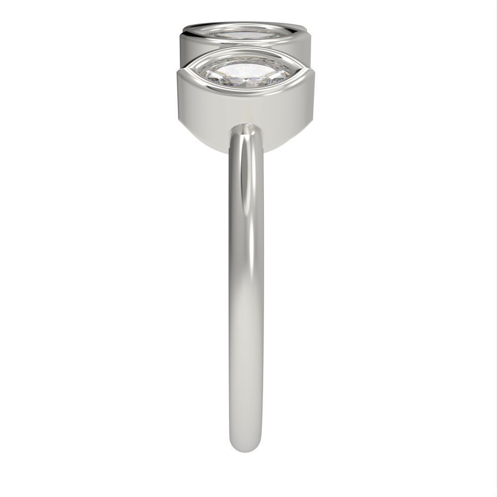 Marquise cut bezel ring N4 3D print model_10