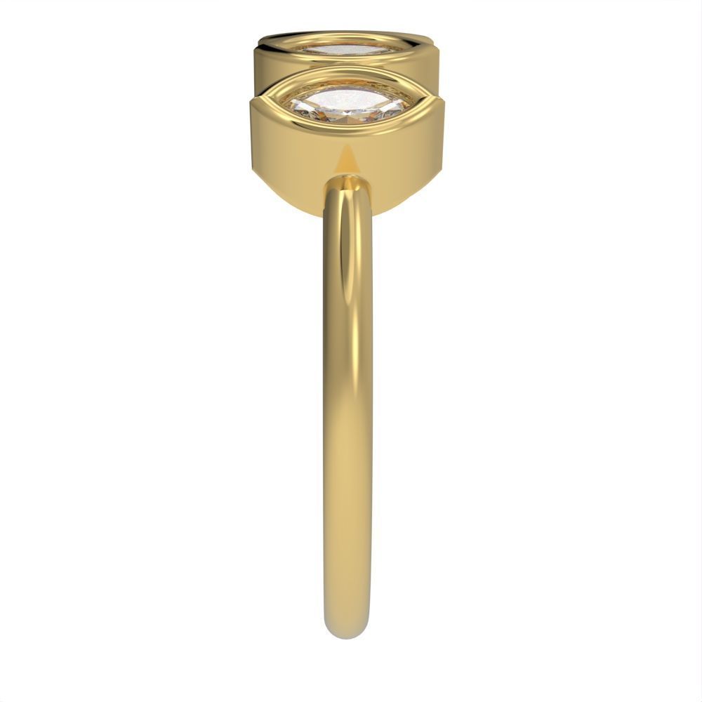 Marquise cut bezel ring N4 3D print model_13