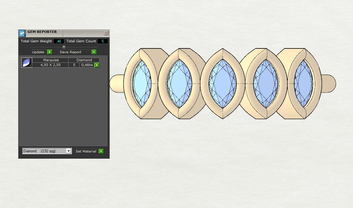 Marquise cut bezel ring N4 3D print model_4