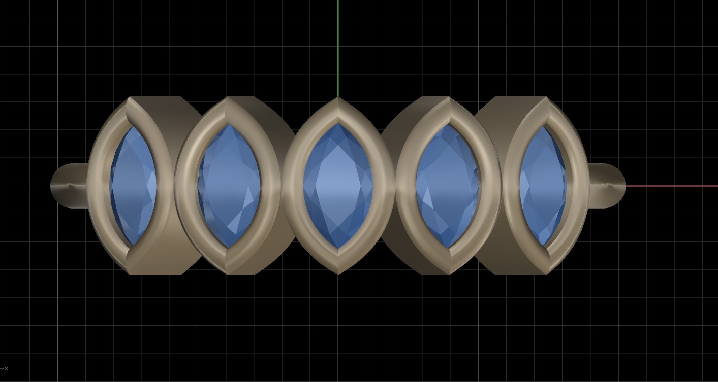 Marquise cut bezel ring N4 3D print model_17