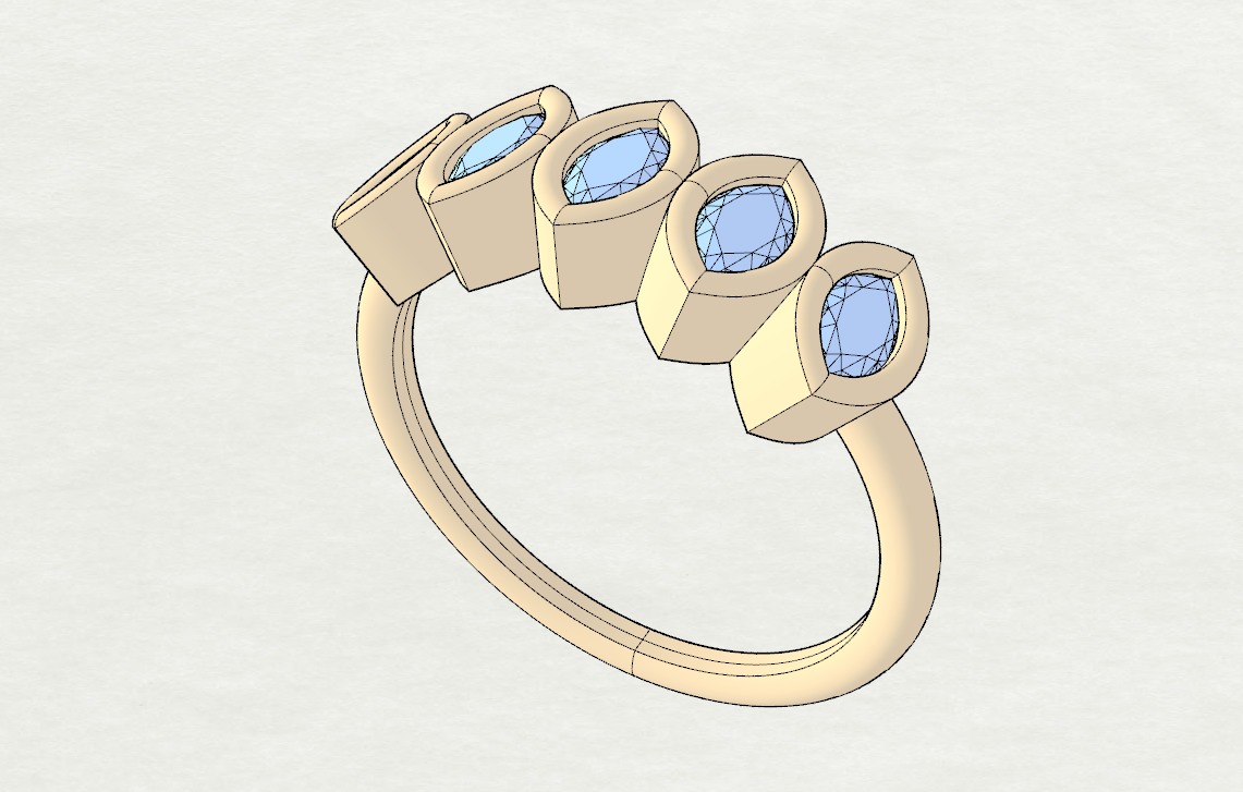 Marquise cut bezel ring N4 3D print model_7