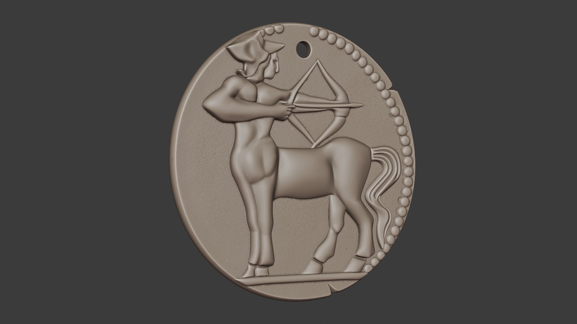 sagittarius pendant 3D print model_5