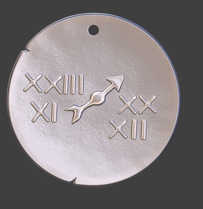 sagittarius pendant 3D print model_3