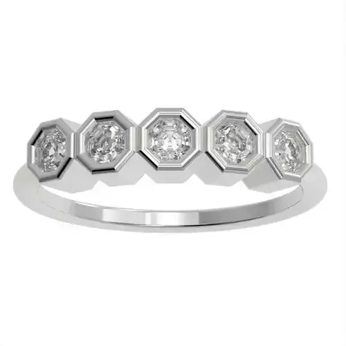 Octagon cut bezel ring N5 3D print model