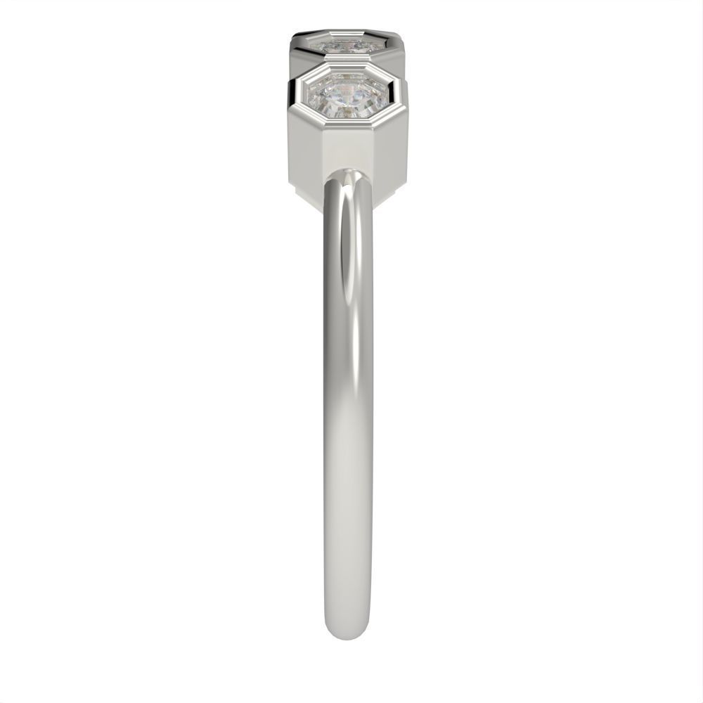 Octagon cut bezel ring N5 3D print model_10
