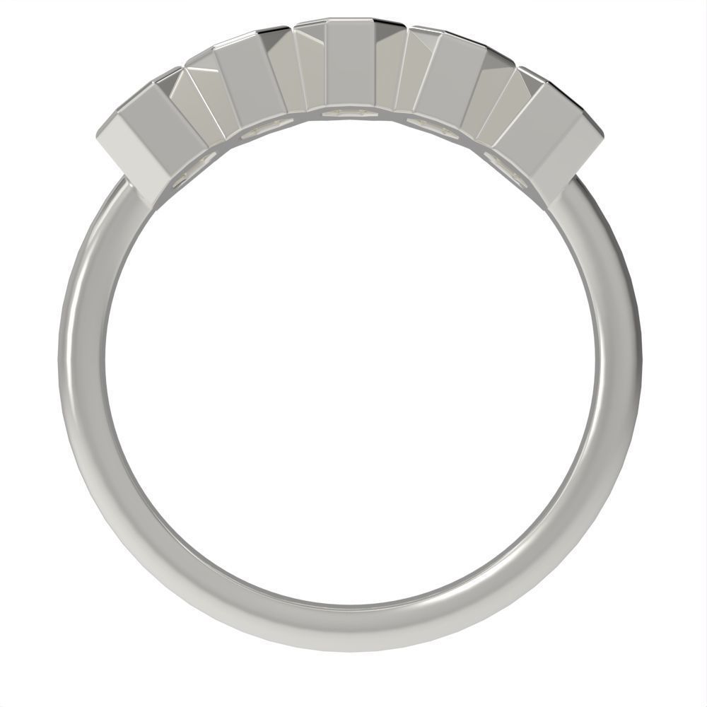 Octagon cut bezel ring N5 3D print model_9