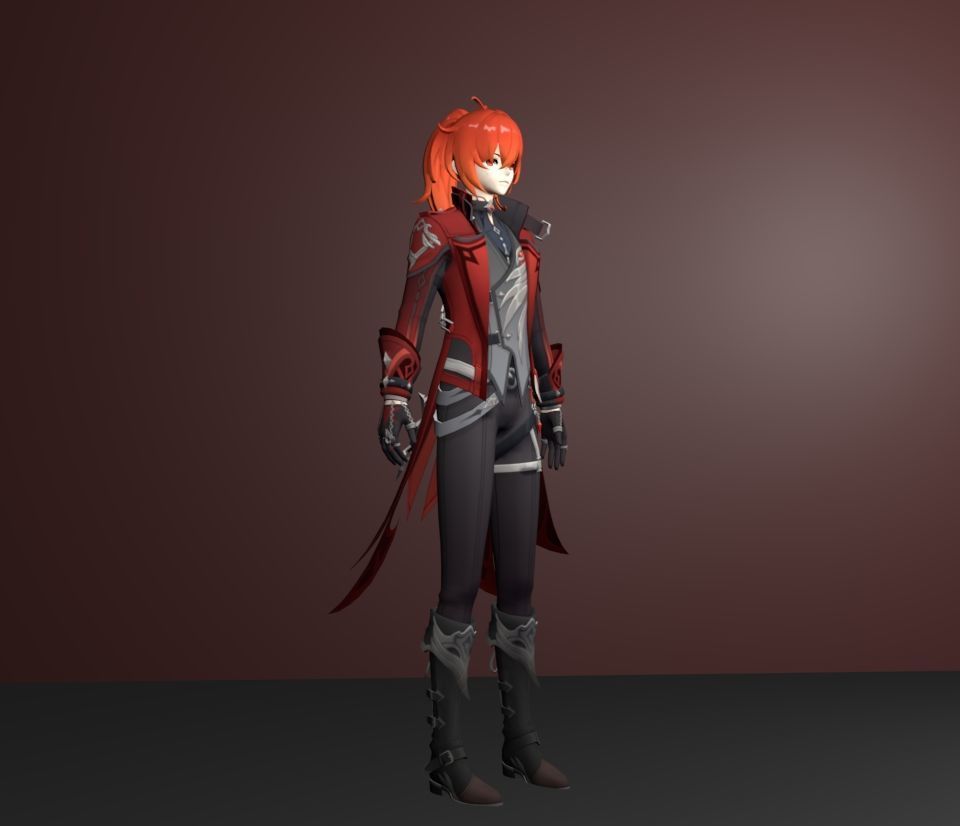 diluc 3D model_3
