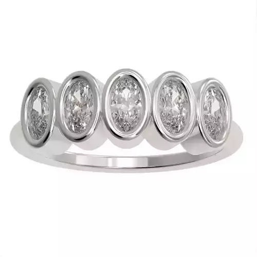 Oval cut bezel ring N6 3D print model
