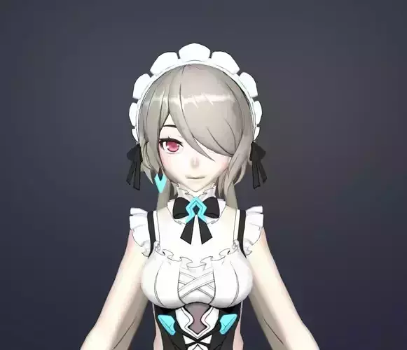 summer girl 3D model