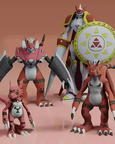 Guilmon Evolution Pack 3D print model