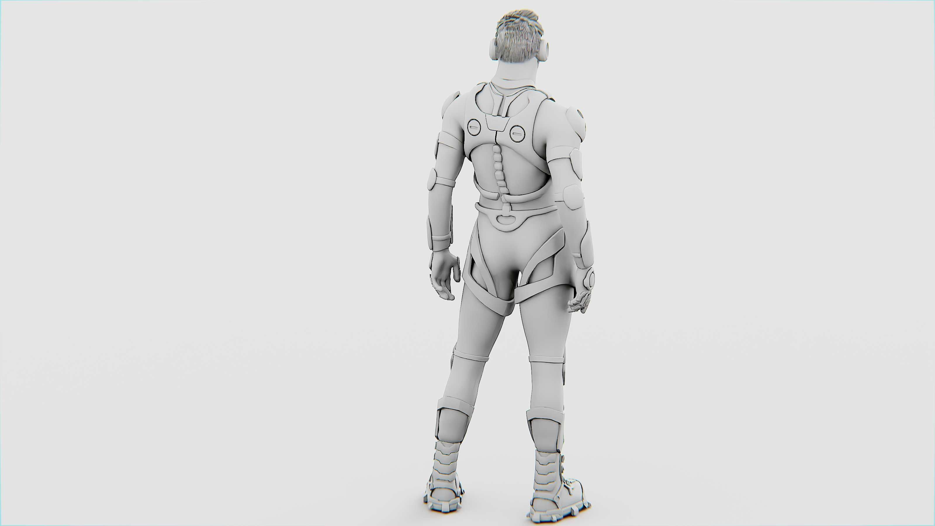 MECHA SOLDIER-F Rigged for Unreal Engine - Unity - MIXAMO 3D model_33