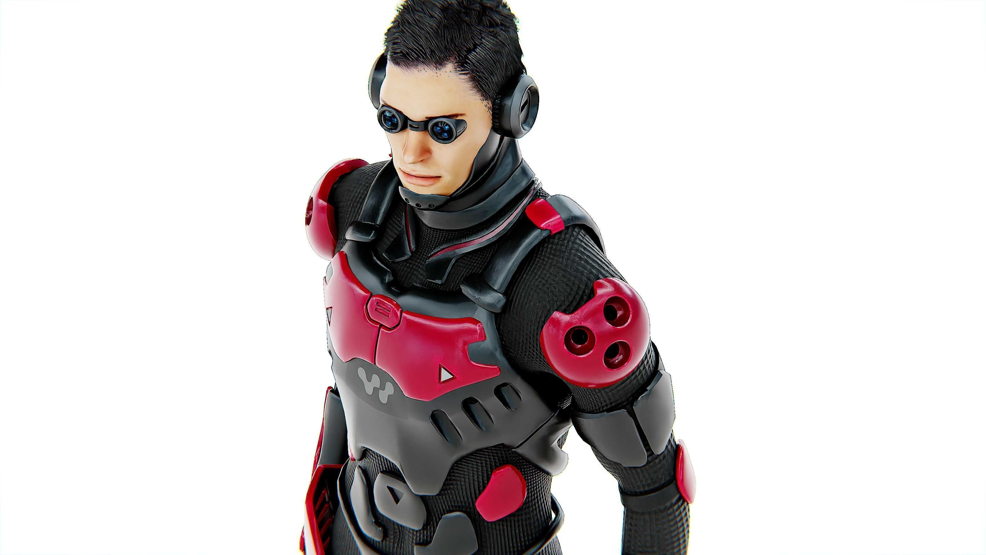 MECHA SOLDIER-F Rigged for Unreal Engine - Unity - MIXAMO 3D model_25